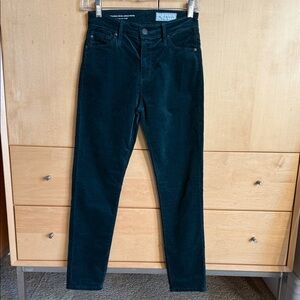 Emerald Green Velvet AG Stevie Ankle Pants 25P